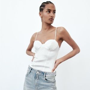 White CORSET STYLE SATIN BODY REF. 4661/053 Size: M